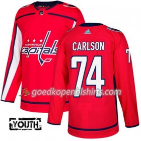 Washington Capitals John Carlson 74 Adidas 2017-2018 Rood Authentic Shirt - Kinderen